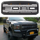 Front Grille For 2005-2007 Ford F250 F350 Super Duty Raptor Grill w/LED Black (For: More than one vehicle)