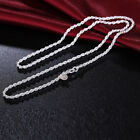 16-24inch 925 sterling silver 3MM twisted rope chain Necklaces for women jewelry