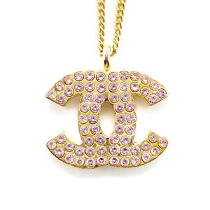 Chanel Pendant Necklace  Gold Pinks 2 00 00 PM 3254085