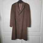 Masterpiece OuterCoast VINTAGE wool trench coat jacket pockets XL/Large Brown