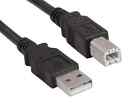 USB 2.0 Cable A Male to B Male 6 Ft. printer cable  for USB printer, black