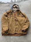 Dickies Flex Canvas Lined Hooded Mens 3XL Brown Full Zip Shirt Work Jacket