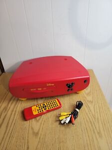 Disney Dvd Player Red Kids Mickey Mouse 2000C  With Remote Tested Working