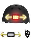 Bike Tail Light With Turn Signal For Helmet, Usb Rechargeable Wireless Warning