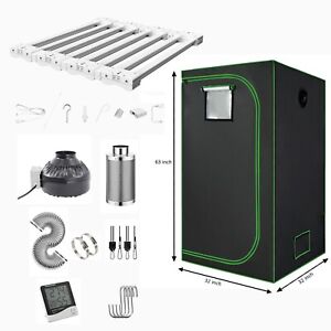 Grow Tent 2.7x2.7ft Hydroponics System Kit w/LED Grow Light + 4
