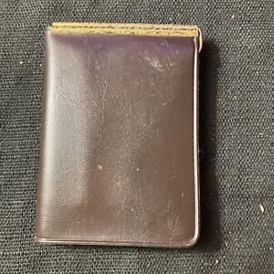 Vintage Genuine Leather Wallet Card ID Holder Brown