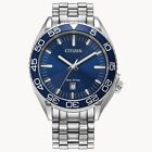 Citizen Eco-Drive Men's Carson Silver Stainless Steel Watch 42MM AW1770-53L