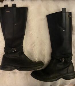 Merrell Tetra Strap Waterproof Black Leather Womens Sz 6.5 Tall Riding Boot