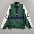 VTG Reebok Track Jacket Mens XL Green Colorblock Windbreaker Pullover 90s Y2K
