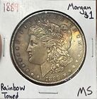 New Listing1889 P Morgan Silver Dollar Rainbow Toned MS ( RAW1567 )