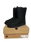UGG Classic Short II Black Suede Fur Lined Boots Size 8 NEW IN BOX