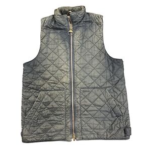Barbour Mens XL Quilted Vest Waistcoat - Zip Up Weathered Navy Blue