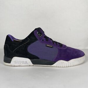 Supra Eric Ellington Mens Size 12 Purple Black Suede Shoes Lace Up Sneakers
