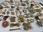 Vintage To Now Brooch Lot Signed & Unsigned All Wearable 69 Total