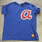 Atlanta Braves nike cooperstown collection t shirt, Size XL, Color Blue. 2015