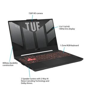 Asus TUF A15 Gaming Laptop RYZEN 5 Nvidia 3050 144hz DDR5 512Gb