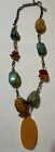 SILPADA Sterling Silver 925 Turquoise Jasper Amber Statement Pendant Necklace