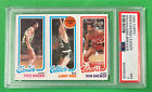 1980 Topps Rebounding Leader Larry Bird #31 RC Fred Brown Ron Brewer PSA 7