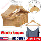Durable Wooden Hangers Suit Hangers Premium Natural Finish Coat Hanger Rotatable