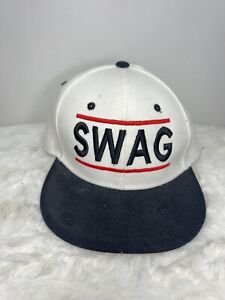 SWAG Snapback Trucker Golf Hat White and Black Adjustable Cool 100% Acrylic