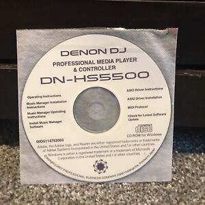 Denon DJ Professional Media Player & Controller - DN-HS5500 Software CD - 2007