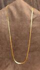 24” 14K YELLOW GOLD over SS HERRINGBONE NECK CHAIN, REVERSIBLE, 4MM WIDE, ITALY