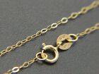 Solid 10k yellow gold Flat Link Necklace chain 10kt Italian gold chain necklace
