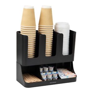 Cup And Condiment Station, Countertop Organizer, Coffee Bar, Kitchen, Stirrer