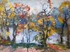 Original Painting Art IMPRESSIONISM Vintage Landscape Belov Fall Autumn
