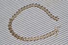Vintage 10K Solid Yellow Gold and Diamond Tennis Bracelet 8g
