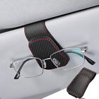1x Carbon Fiber Truck Car Interior Accessories Sun Visor Sunglasses Clip Holder