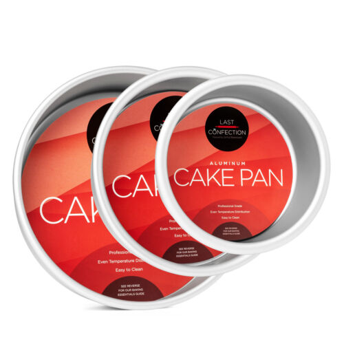 3-Piece Round Cake Pan Set Includes 4