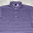 Dunning Golf Polo Shirt Mens Small Purple Striped Short Sleeve Casual Lavender