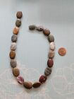 vintage LOT beads multi color fancy Jasper puffed oval qty 20; 21x15x6mm