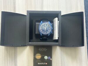 Omega x Swtach MoonSwatch Mission to Neptun Men's Ceramic Watch - Blue...