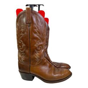 Dan Post Western Cowboy Boot Men size 12 D Brown Leather