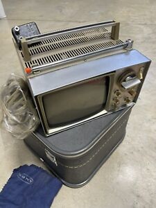 Vintage Sony Micro Television 5-303w Portable CRT TV