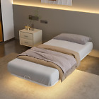 Floating Metal Bed Frame - Twin Size Modern Platform with Smart LED Lights, Heav