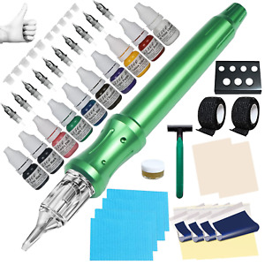 Starter Tattoo Machine Kit - Equipment Set Color Ink Power 8 PCS
