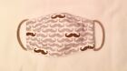 Boys Face Mask Mustache Fabric Soft Loops Nose Wire