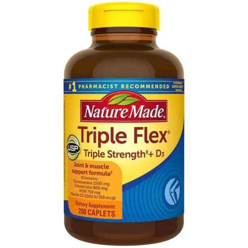 Nature Made TripleFlex Triple Strength Joint w/Vitamin D3 200 Tablets EXP-6/26+