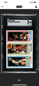 1980 Topps Basketball Larry Bird Magic Johnson Rookie Card SGC 7 Nr MINT Dr. J