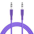 Purple 3.5mm Stereo 3ft Male to Male Mini Jack Port Extension Audio Aux Cable