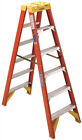 Werner 6 ft. Fiberglass Twin Step Ladder with 300 lbs Load Capacity Type IA Duty