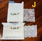 New ListingLot Vintage Wide Laces Lace White NYC  8 Yds Total Bridal Lingerie Crafting