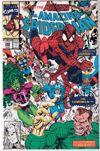Amazing Spider-Man 348 Featuring the Avengers Erik Larsen NM Marvel Comics