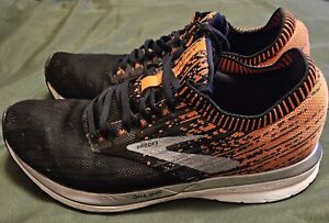 Brooks Ricochet Running Shoes Men's Size 9.5 Medium(D) Black Orange 1102931D038