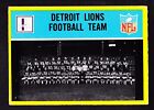 1967 PHILADELPHIA #61 DETROIT LIONS TEAM CARD W/SAMMY BAUGH & ALEX KARRAS