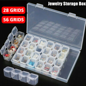 Craft Bead 28/56 Grids Organizer Case Jewelry Container Storage Box Plastic