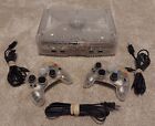 Microsoft Xbox Original Crystal Clear Console + Controllers (Tested & Working)